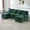 Green, variant on MOONMIS 106" U Shape Sectional Sofa Cloud Couch for Living Room, Upholstery Comfy Modular Sofas, 4 Seat Chenille U-Shaped Sleeper Sofa with Chaise Lounge, Ottoman & Pillows
