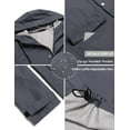 thumbnail image 4 of COOFANDY Men's Rain Jacket with Hood Waterproof Lightweight Active Long Raincoat, 4 of 9