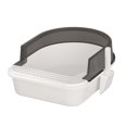 thumbnail image 1 of Caja de arena para gatos, bandeja de arena para mascotas duradera para gatos pequeños y medianos Negro Yuyangstore Bandeja de arena para gatos, 1 of 8