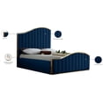 thumbnail image 5 of Meridian Furniture Jolie Contemporary Metal Platform Bed, Queen, Blue/Gold, 5 of 5
