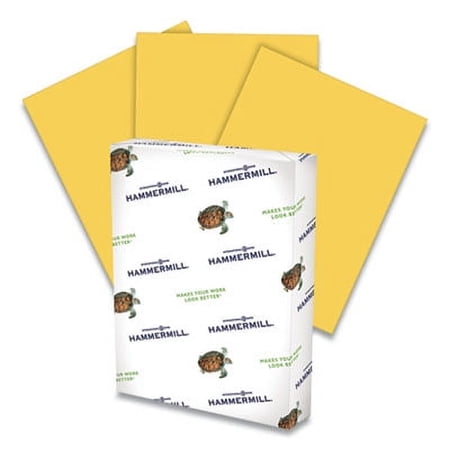 2PK Hammermill Colors Print Paper, 20 lb Bond Weight, 8.5 x 11, Goldenrod, 500/Ream (103168)