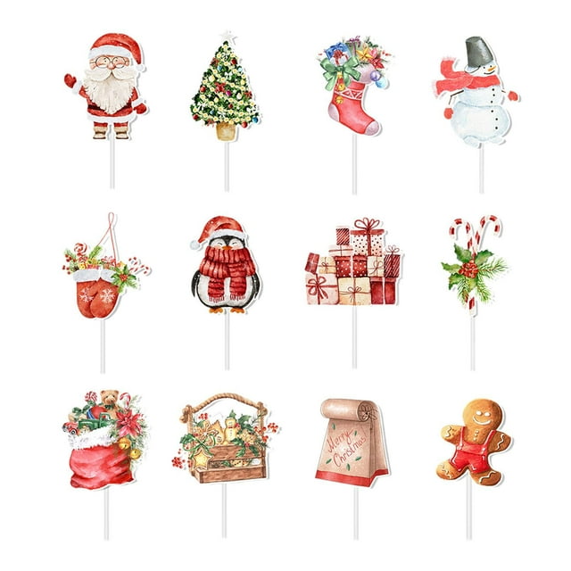 Suministros para decoración de pasteles, banderas reutilizables para tazas de pastel, decoraciones para barra de muffins A