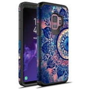 Samsung Galaxy S9 Case, Rosebono Slim Hybrid Shockproof Hard Cover Graphic Fashion Colorful Skin Cover Armor Case for Samsung Galaxy S9 (Mandala)