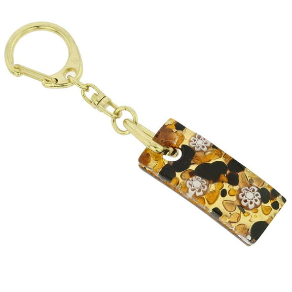 GlassOfVenice Murano Glass Colors Stick Keychain - Topaz Gold