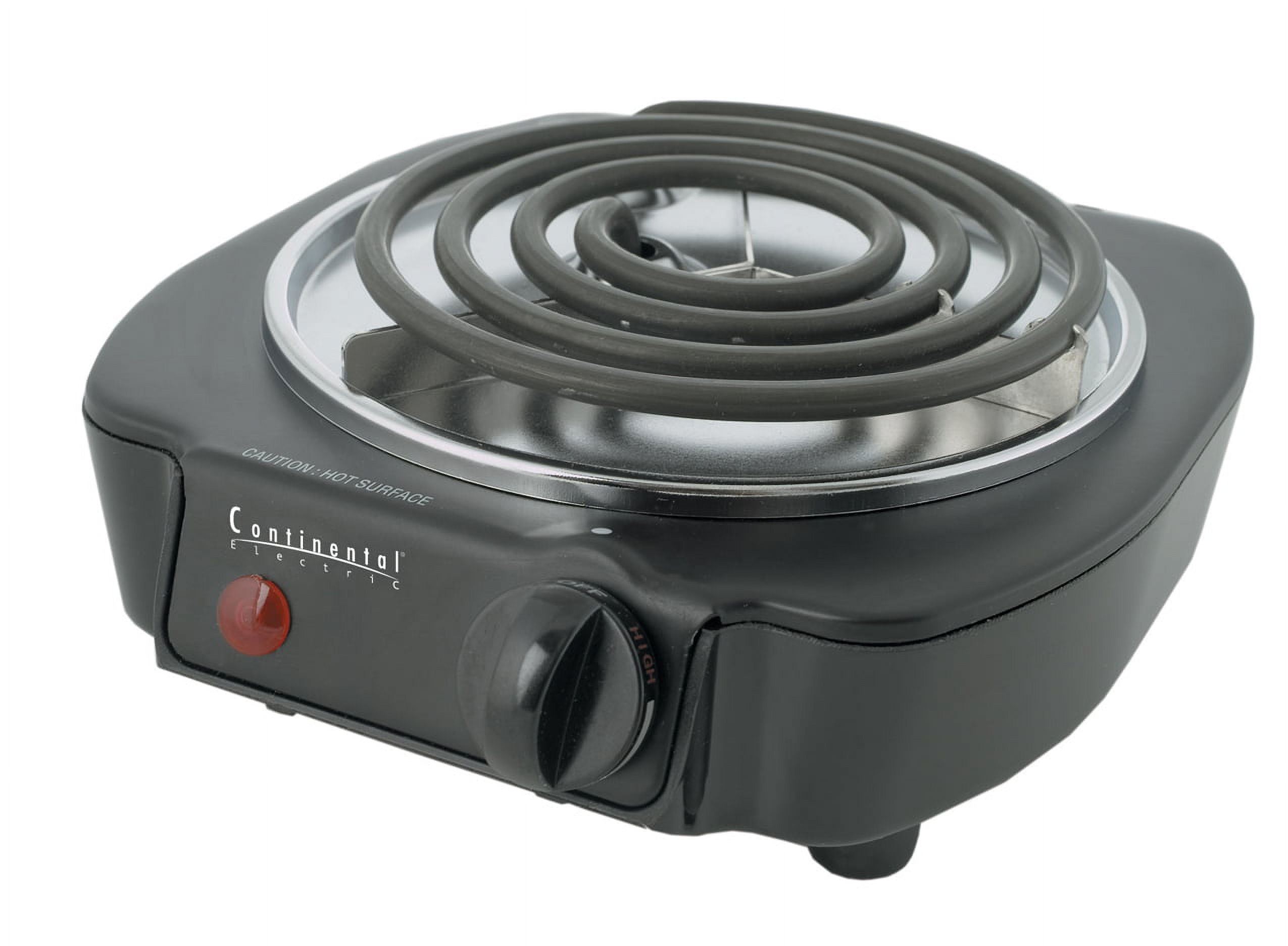 Continental Electric Concealed 2-Burner 7.5 in. Black Portable Hot Plate  CE-BU149 - The Home Depot