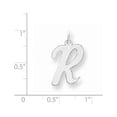 thumbnail image 2 of 14k White Gold Large Script Initial R Charm, 2 of 3