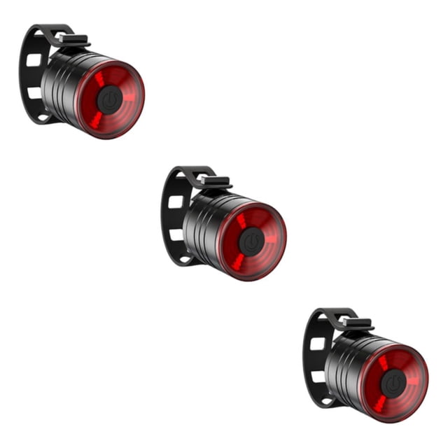 relayinert Headlight Bike Head Light Front Rear Lamps Warning Lamp Red 27.5x26mm 3Set