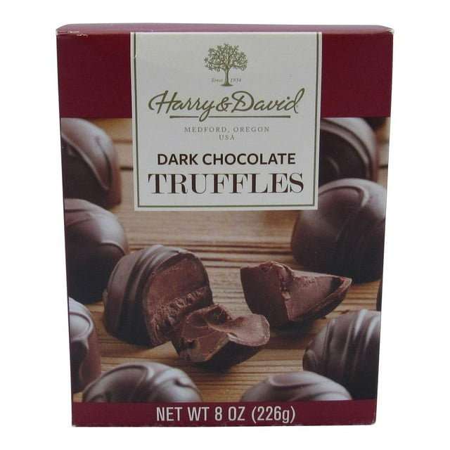 Harry & David Dark Chocolate Truffles, 8 Ounce Gift Box