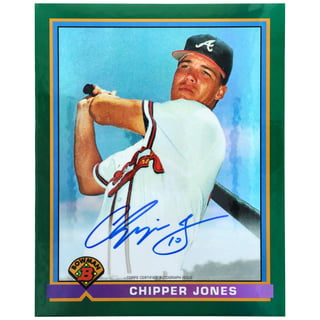 Framed Chipper Jones Atlanta Braves Autographed Grey Mitchell