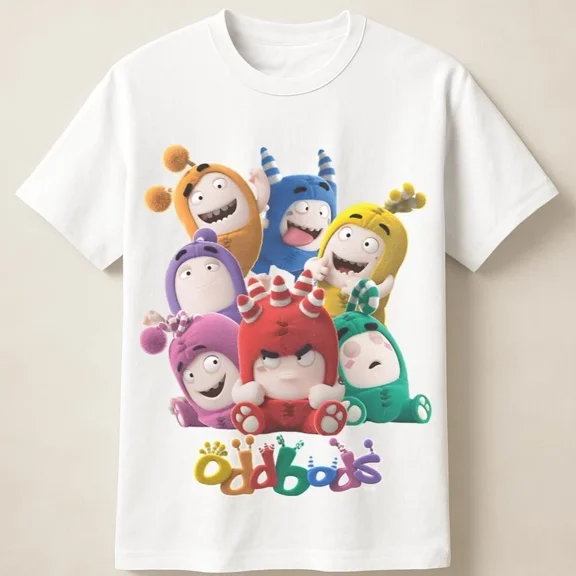 Oddbods Funny Character Group Colorful Cartoon Unisex T-Shirt