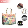 thumbnail image 2 of Multi Color Triangle Checkered Pattern Travel Tote Bags for Women Carry On,Large Weekender Bags for Women Travel,Multi Functional Duffle Bag for Work,Shopping,Sports, 2 of 5