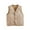 Khaki, variant on ZACPNCV Girls Solid Color Bodywarmer Puffer Vest Kids Lightweight Sleeveless Button Soft Comfort Trendy Fall Winter Tops Beige 10-11 Years