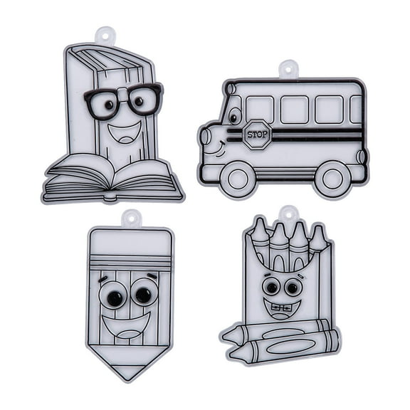 Fun Express School Shapes Suncatchers - 24 Pieces