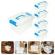 thumbnail image 4 of Caja de almacenamiento de plástico de 5 piezas con tapa de mesa transparente de tablero, 4 of 4