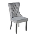 thumbnail image 3 of Home Furniture Sofia Velvet Upholstered Tufted Dining Chair Set - Gray, 3 of 7