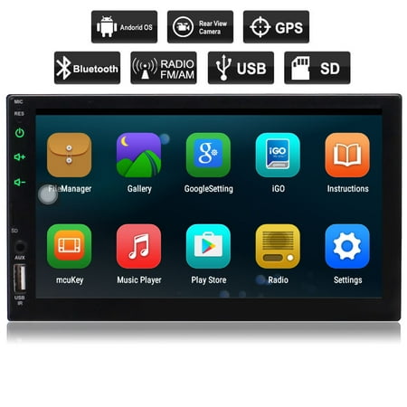 New Eincar Android 6.0 Car Stereo Radio Double Din with Bluetooth GPS Navigation Quad Core, Support Mirror Link, WIFI, Backup Camera In, 64GB USB SD, 7 inch Touch Screen,External Mic,Remote