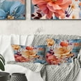 thumbnail image 3 of Designart "Sunshine Blue Petal Impression" Floral Printed Throw Pillow, 3 of 5