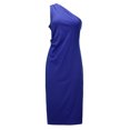 thumbnail image 4 of Moda mujer sexy verano sólido un hombro sin mangas nalgas vestido Fridja hj5432, 4 of 8
