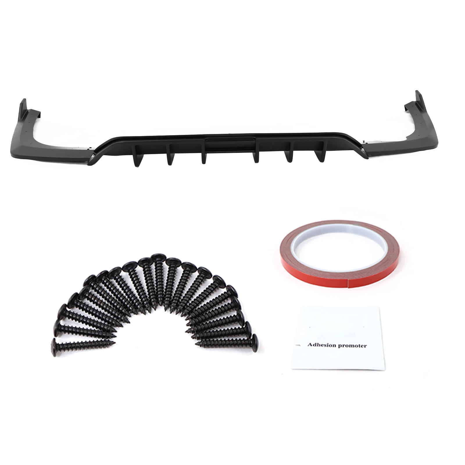 Ikon Motorsports Rear Bumper Lip Compatible with 2021-2024 Kia K5 GT-Line 3PCS Matte Black Rear Diffuser Splitters Injection PP