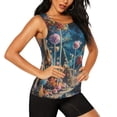 thumbnail image 2 of Fotbe Starry Sky Planet Lollipop Blusas Sin Mangas para Mujer – Estilo Casual, Corte Suelto, Slim-Fit, Cuello Redondo Deportivo, Tops de Verano para Gimnasio y Yoga-Small, 2 of 7