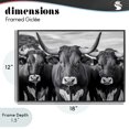thumbnail image 4 of Stupell Industries Traditional Three Longhorns in a Row Black Framed Giclee Art, 18 x 12, by Creative Studio, 4 of 8