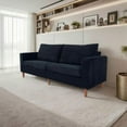 thumbnail image 6 of GVN Futon Couch, Sofa Loveseat, Lazy Sofa,Black Corduroy, Modern Style Solid Color Sofa, Multi-Person Sofa, Suitable For Living Room And Office, 6 of 12