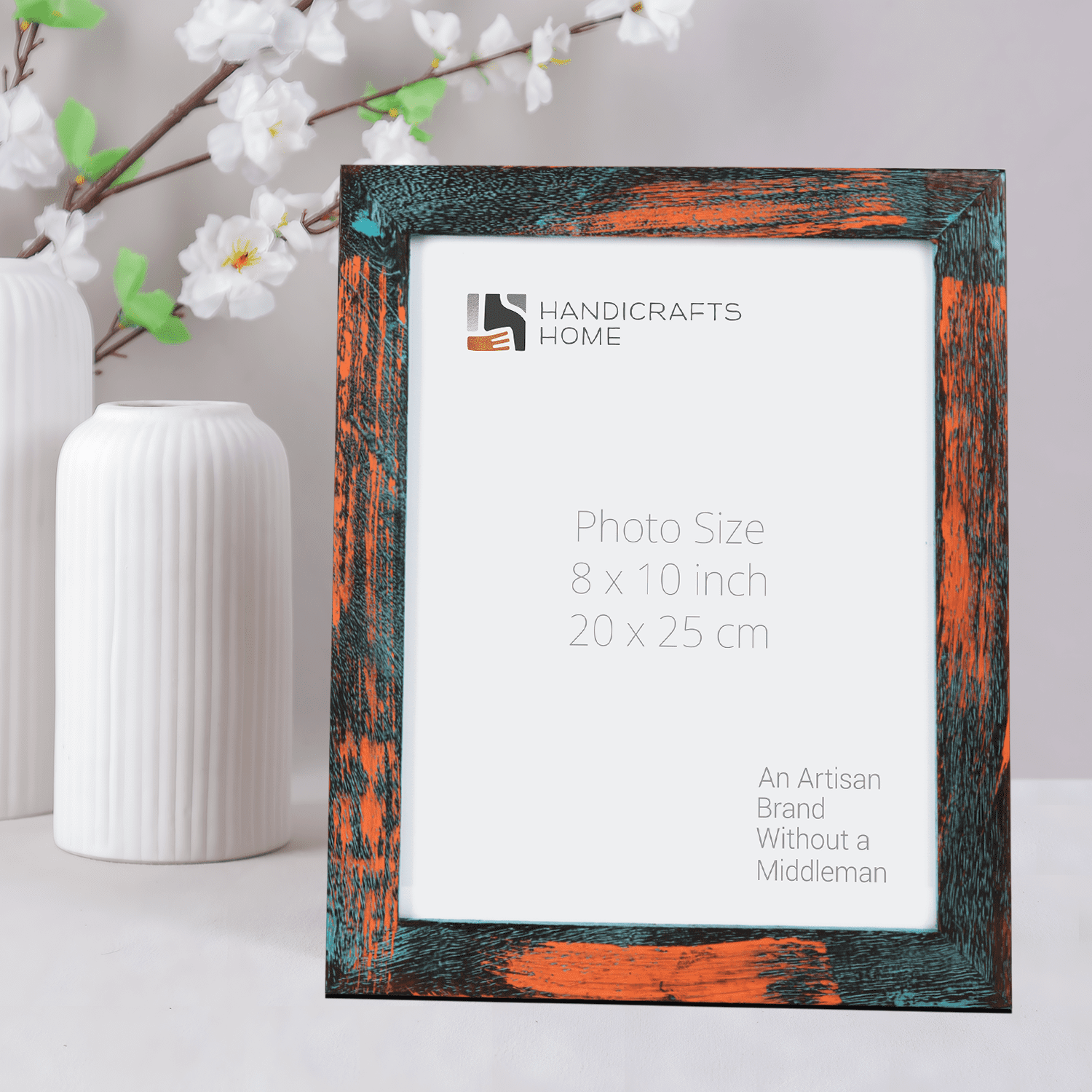 Handicrafts Home Handmade Wooden Picture Frame, Driftwood Bali Rustic Wood Photo Frame for Wall or Tabletop, Farmhouse Boho Home Wall Decor, 8x10 Picture Frame