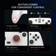 thumbnail image 6 of GameSir Nova Lite 2.4g Wireless Controller for Windows PC, iPhone, Android, Switch & Steam Deck, Bluetooth Controller Gamepad with Hall Effect Trigger,Turbo,Rumble Vibration(White), 6 of 10