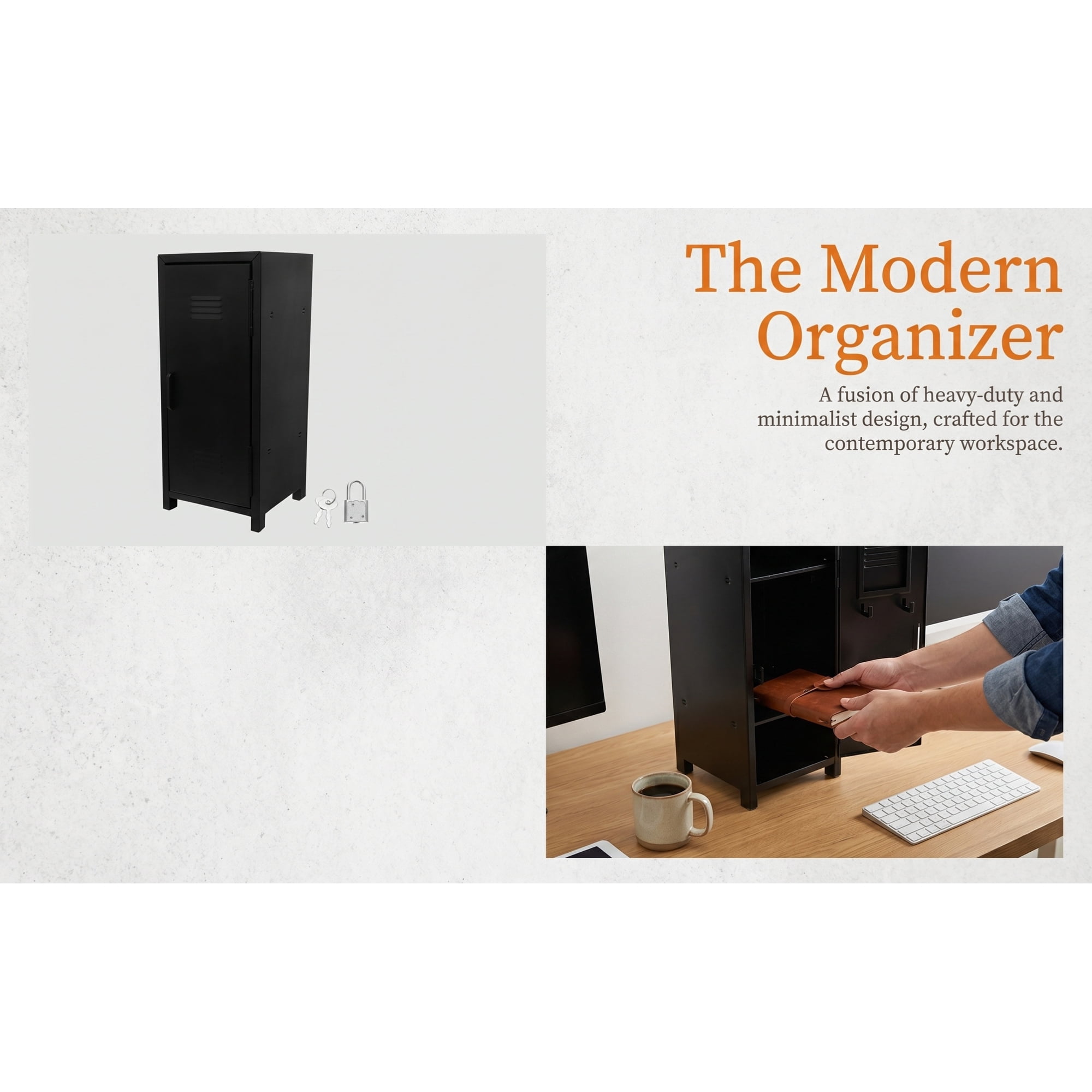 Amosfun Vertical Locking Storage Cabinet Metal Locker with Keys for Bedroom Office Living Room