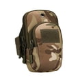 thumbnail image 2 of Greeniant Brazalete para teléfono para correr, bolsa lateral para muñeca, bolso de mano, cinturón elástico impermeable, riñonera compacta Escalada camuflaje marrón, 2 of 6