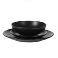 thumbnail image 6 of Gibson Home Bethel 18 Piece Plates and Bowls Ceramic Stoneware Organic Shape Dinnerware Set (Service for 6) - Matte Black, 6 of 9