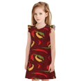 thumbnail image 1 of Fotbe Hot Chili Vestido de Dormir para Niñas de 3 a 10 Años, Mangas Cortas, Estilo Princesa, Pijama Camisón con Mangas Voladas-XX-Large, 1 of 6