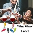 thumbnail image 2 of Reusable Silicone Wine Glass Markers - Set of 6, Food-Grade Safe Drink Identifiers for Parties, Unique Color-Coded Tags for Easy Tracking, 2 of 8