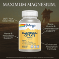 thumbnail image 3 of SOLARAY Magnesium Citrate 400mg - Magnesium Supplement - Bone Health, Muscle, Relaxation and Heart Health Support - Enhanced Absorption, Vegan, Gluten Free, 60-Day Guarantee, 30 Servings, 90 VegCaps, 3 of 6