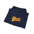 thumbnail image 3 of Big Leagues Flame World Industries 2000s Skateboard Vintage Classic Hoodie Print - 3XL / Navy, 3 of 5