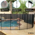 thumbnail image 6 of VINGLI Pool Fence 4Ft x 96Ft Swimming Pool Fence in Ground Pool Safety Fencing, Black, 6 of 8