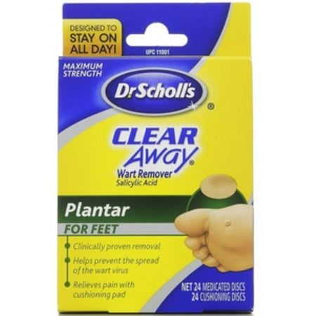 Dr. Scholl's Clear Away Wart Remover Plantar 24 Each (Pack of (Best Way To Treat Plantar Warts)