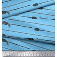 thumbnail image 2 of Soimoi Blue Moss Georgette Fabric Dash & Arrow Fabric Prints By Yard 42 Inch Wide, 2 of 3