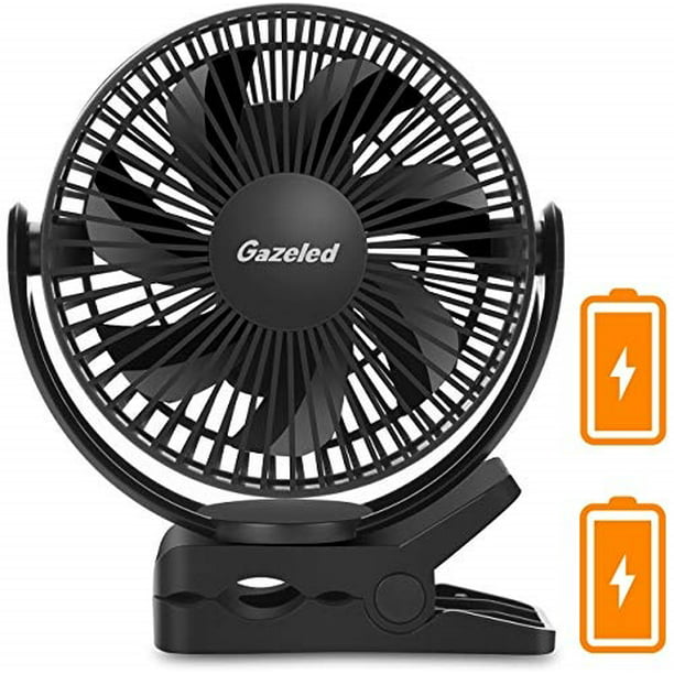 Gazeled Poartable Stroller Fan Clip On Fan Camping Small Quiet