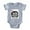 Heather Gray, variant on - Cute Element Selenium Se - Cute Infant Baby Football Bodysuit
