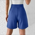 thumbnail image 3 of BVOFAR Dressy Shorts for Women Casual Loose Fit High Waist Shorts Solid Color Wide Leg Shorts with Pockets 2025, 3 of 6