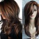 thumbnail image 4 of Pelucas largas de colores para fiesta con degradado, pelucas, pelo sexy, mezcla de marrones sintéticos, 65 cm, pelo rizado, cuidado del cabello, 4 of 6