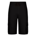 thumbnail image 3 of WOYY Boys Cargo Shorts Summer Casual Sports Soft Cotton Shorts with Pockets, Black, Sizes 5-14, 3 of 4