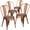 Copper, variant on Flash Furniture 4 Pk. Copper Metal Stackable Chair with Wood Seat