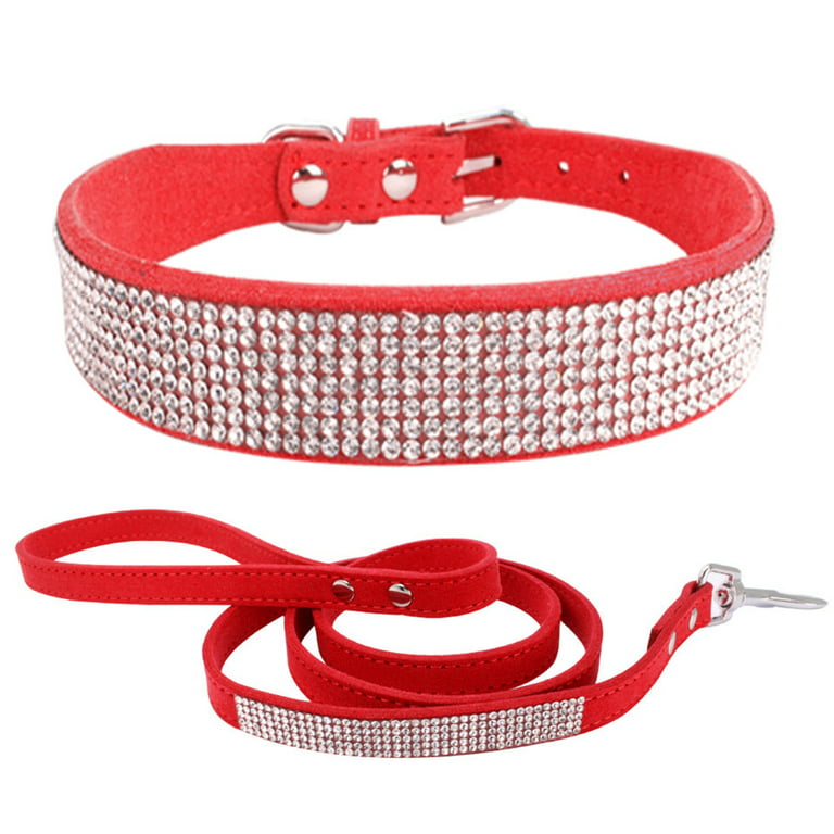 Light Up Dog Collars Pet Collars, Rhinestone Crystal Bling Bone Puppy  Collar Dog Necklace Dog Collar Clip