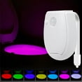 thumbnail image 2 of Yinanstore LED RGB Motion Sensor Activated Toilet Seat Night Light Waterproof Backlight Nightlight Lamp for Bathroom, Home Use, Battery Powered, 2 of 8