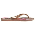 thumbnail image 3 of Havaianas Women's Slim Animal Floral Flip Flop - Palm Fronds on Leopard - Crocus Rose, 7-8, 3 of 5