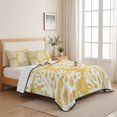 thumbnail image 5 of Quilts Queen Size, Yellow Coral Coastal Soft Comforter Bedding Set for Bed, White Summer Beach Ocean Seaside Lightweight Quilted Bedspread with Pillow Cover(2 Pieces) for All Season, 90x96 Inch, 5 of 9
