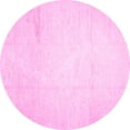 thumbnail image 1 of Ahgly Company Indoor Round Solid Pink Modern Area Rugs, 5' Round, 1 of 4