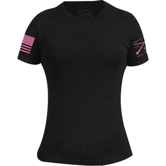 Grunt Style T-Shirt Basique à Col Rond pour Femmes - TG - Noir